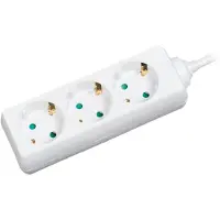 Logilink lps205 multiprises 3-prises blanc