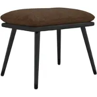 vidaXL Repose-Pied Marron 45x29,5x39 Cm Tissu Et Similicuir