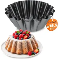 Kadax Moule à kouglof, Moule à gâteaux en tôle avec revêtement anti-adhésif, Gâteau remué