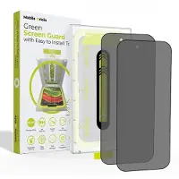 Mobile Origin Displayschutzfolie mit Applikator für Apple iPhone 17 / 2 Stück / Sichtschutzglas (2 pcs, Apple iPhone 17), Téléphone portable : film de protection, Noir, Transparent