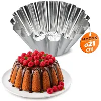 Kadax Moule à kouglof, Moule à gâteaux en tôle galvanisée, Moule à pâtisserie ondulé haut