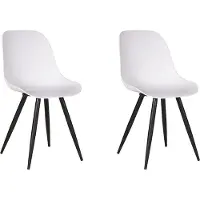 Label51 Chaises de salle à manger 2 pcs Monza 46x54x88 cm Blanc