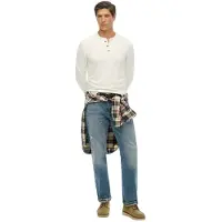 Superdry Grandad Long Sleeve T-shirt Blanc S Homme