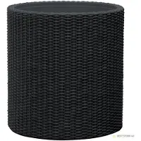Keter Cache Pot Grand Format - Cylinder Planter - Tressé - 39 Litres - Gris - 43,7 X 43,7 X 44,3 Cm - Polypropylène