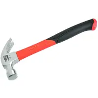 Bahco Nail Hammer With Rubber Handle And Curved Nails 16 Oz Orange