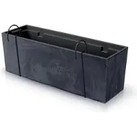 Prosperplast Urbi Case Beton Effect W Collection 58x18x19.5 Cm Flowerpot Noir