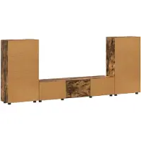 vidaXL Ensemble de meubles TV FLORIN, 3 pièces, bois d'ingénierie en chêne fumé