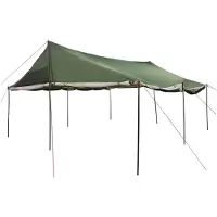 vidaXL Tente familiale, verte, 600 x 400 x 268 cm, en polyester et acier