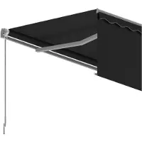 vidaXL Store manuel rétractable avec enrouleur 3x2,5 m Anthracite