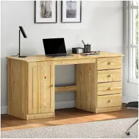 Idimex Bureau Multi Rangements Pin Massif Vernis Naturel