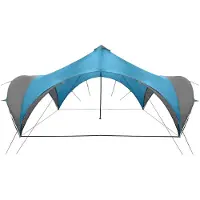 vidaXL Tente de fête bleue, 600 x 600 x 400 cm, polyester et acier