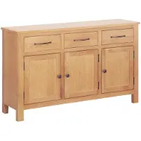 vidaXL Buffet 112x33,5x70 cm chêne massif