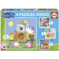 Educa Peppa Pig Progressive 12-16-puzzle 20-25 pièces Multicolore Multicolore One Size