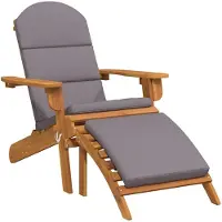 vidaXL Adirondack-Gartenstuhl mit Fußstütze Massivholz Akazie