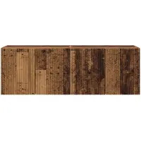 vidaXL Armoire TV murale 2 pcs Vieux bois 59,5 x 31 x 40 cm Matériau dérivé du bois
