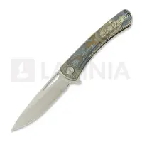 CH Knives Couteau pliant Vexor - Damascus - Titanium