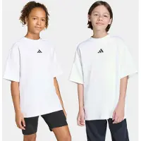 Adidas T-Shirt fonctionnel 'FUTURE ICONS OVERSIZED' noir / blanc
