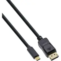 InLine - Câble DisplayPort - USB-C (M) pour DisplayPort (M) - USB 3.1 / Thunderbolt 3 / DisplayPort 1.2 - 2 m - support 4K - noir