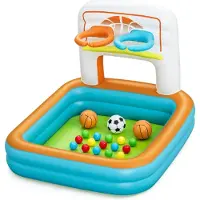 Bestway Piscine À Balles Gonflable - Bestway - Kick 'n Swish - 120 Cm X 107 Cm X 84 Cm - 18 Balles - Multicolore