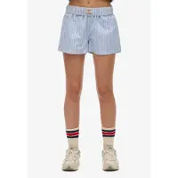 Superdry pour femme. W7110476A Short à rayures élastiques bleu (XS), Casuel, Coton