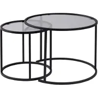 Skye Decor , Black-Grey-60-42, Tables basses, noir, verre, 60 x 43 x 60 cm