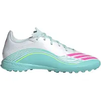 Adidas Chaussure de foot 'F50 Messi League' turquoise / jaune fluo / rose / blanc