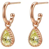 Hey Happiness Boucles d'oreilles 'August Birthstone' or rose