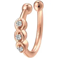 Hey Happiness Boucles d'oreilles 'Trinity Cuff' or rose