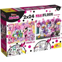 Lisciani 2 Puzzle 24 Pezzi Maxi Double Face - Minnie (48 pièces)