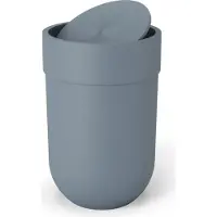 Umbra Poubelle à couvercle basculant Touch, plastique, bleu ardoise, 6 L, 023269-1050