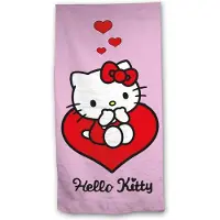 Hello Kitty Strandtuch Herz - 70 x 140 cm (140 x 70 cm)