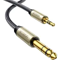 UGREEN Prise jack 3,5 mm - prise jack 6,3 mm (5 m, Câble AUX, Câble jack 6,3 mm)