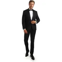 Suitable Smoking Brooklyn Laine mélange Noir taille 44
