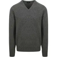 William lockie Pull Laine d'Agneau Col-V Gris Cliff
