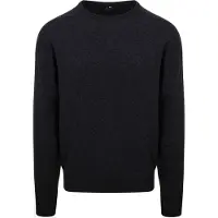William lockie Col Rond Laine d'Agneau Anthracite Gris taille XXL
