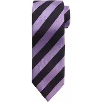 Suitable Cravate Soie Lilas - Bande Noire FD19 Violet