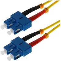 Helos Câble de raccordement fibre optique OS2 duplex LSZH 3,0 mm SC/SC jaune 10,0 m