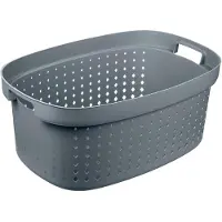 PLAST TEAM Panier à linge SEOUL, 41,9 litres, gris (41.90 l)