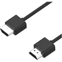Shiverpeaks Câble HDMI, A mâle-A mâle, 2,0 m hautement flexible, contacts plaqués or, résolution : jusqu'à 4K (2 m), Câble vidéo, Noir, Gris