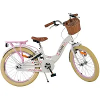 Volare Vélo enfant Blossom - Fille - 20 pouces - Blanc - Deux freins à main