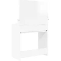 vidaXL Coiffeuse de chambre à coucher blanc brillant 80 x 39,6 x 135 cm