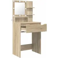 vidaXL Table de chevet pour chambre à coucher, style Sonoma, en chêne, 60 x 39,5 x 135 cm