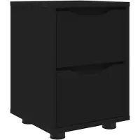 vidaXL Table de chevet Noir 30,5 x 30 x 43 cm Bois d'ingénierie