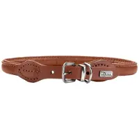 Hunter Halsband Round & Soft Canadian Up für Hunde Cognac XS/S