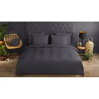 Good Morning Housse de couette Uni 240x200/220 cm Anthracite