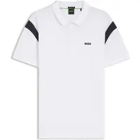 BOSS Union Paddy 10255848 Green Short Sleeve Polo Blanc S Homme