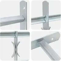vidaXL : Barrière de sécurité pour fenêtres, avec 2 barres horizontales, lot de 3.