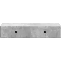 vidaXL Table d'appoint murale, gris béton, 87,5 x 34,5 x 17 cm