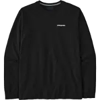 Patagonia - T-shirt en coton recyclé - M's L/S P-6 Logo Responsibili-Tee Black pour Homme en Coton - Taille L - Noir