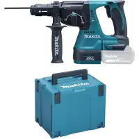Makita DHR243ZJ Perforateur Burineur Sans-fil - 18V Li-ion - SDS-plus - Machine Seule - Mandrin Serrage Rapide - MAKPAC - Brushless